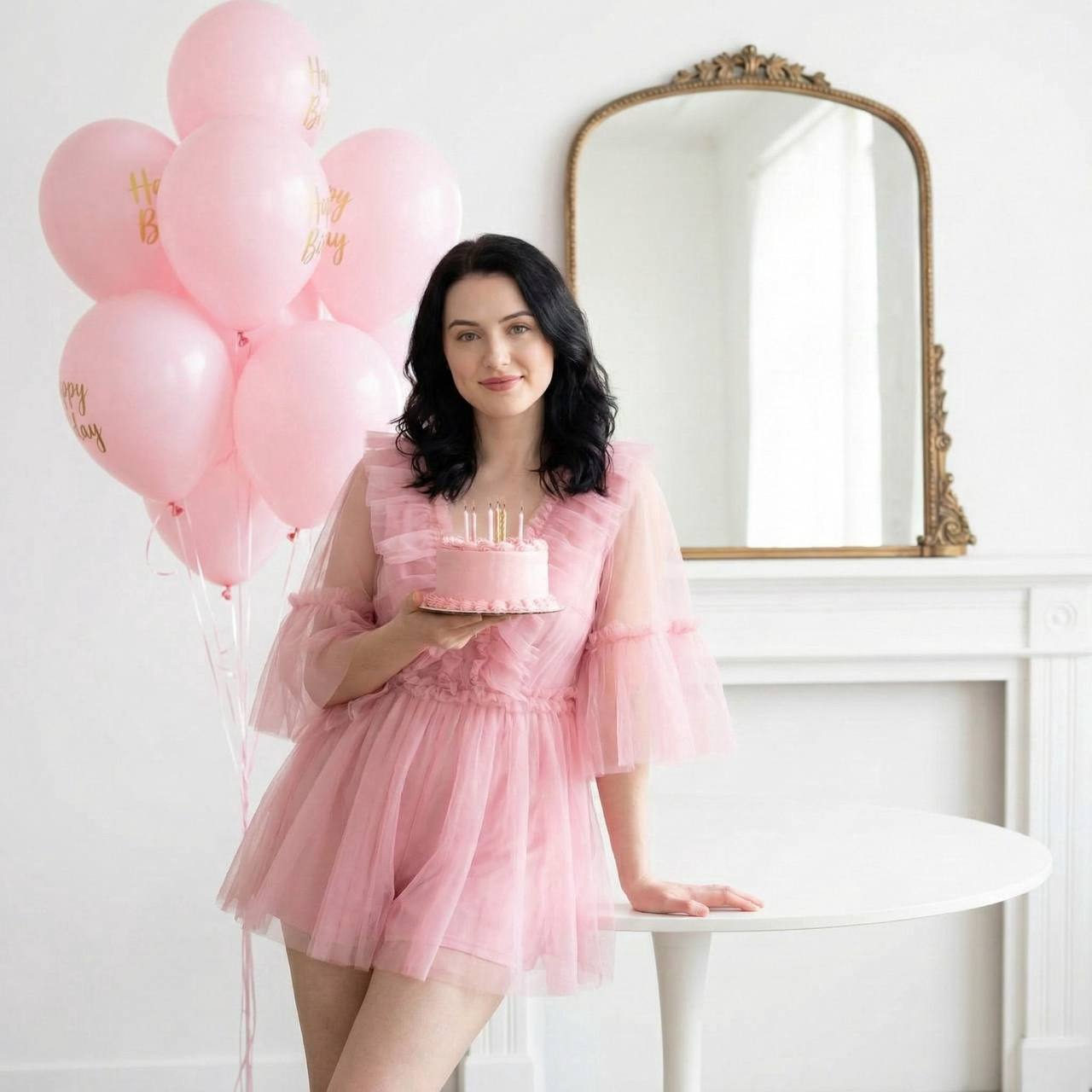 Pink Tulle Birthday Jumpsuit