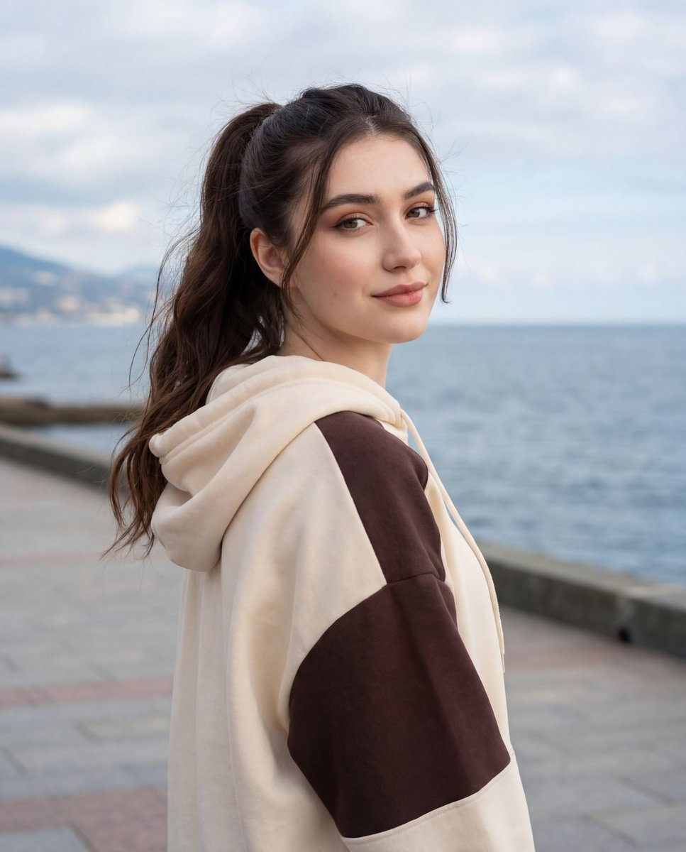 Cream Hoodie Seaside Backglance
