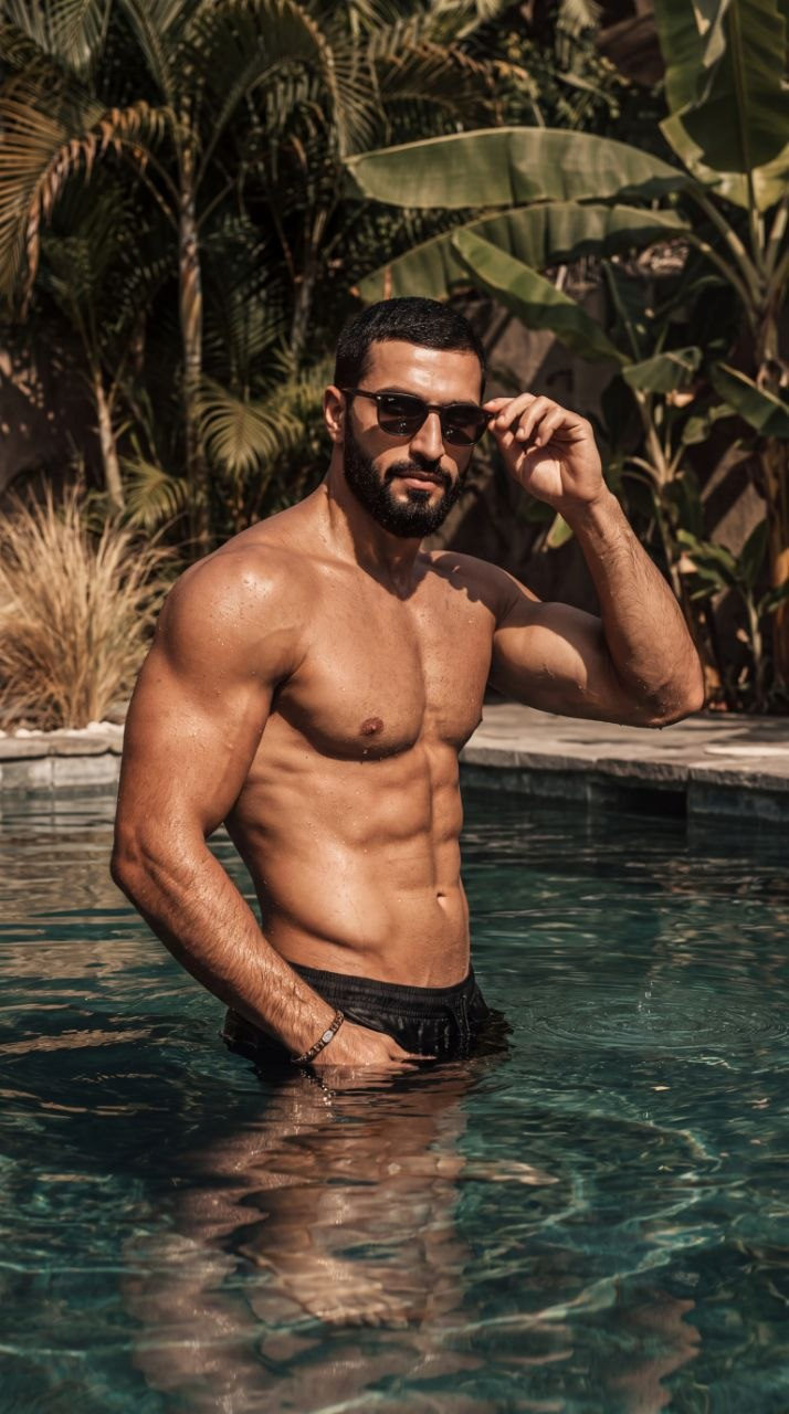 Sun-Drenched Tropical Poolside