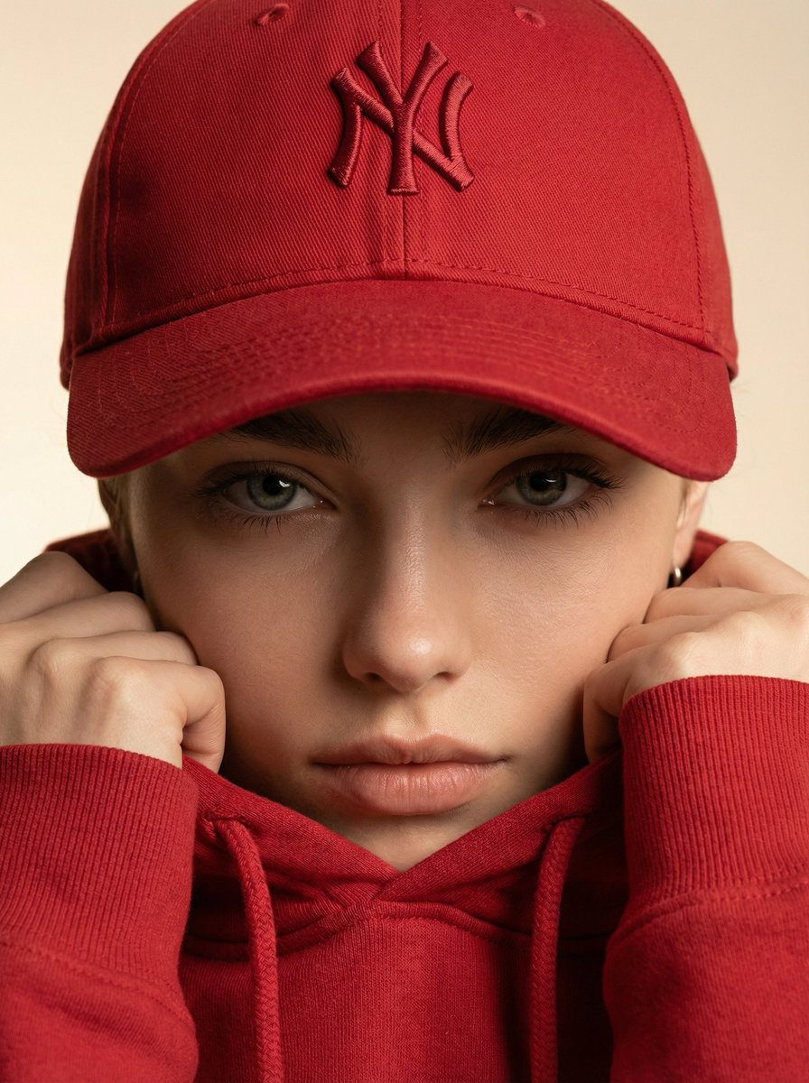 Red Hoodie Logo Closeup