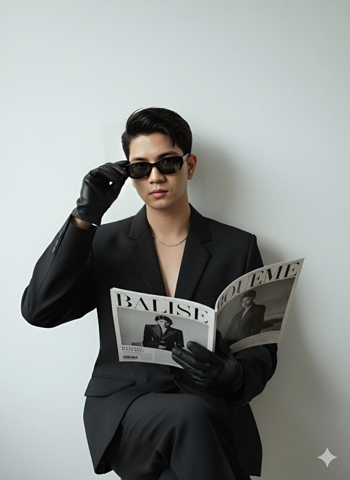 Black Blazer Sunglasses Magazine