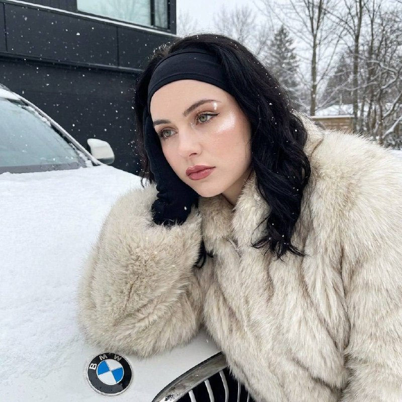 White Fur Snowy BMW