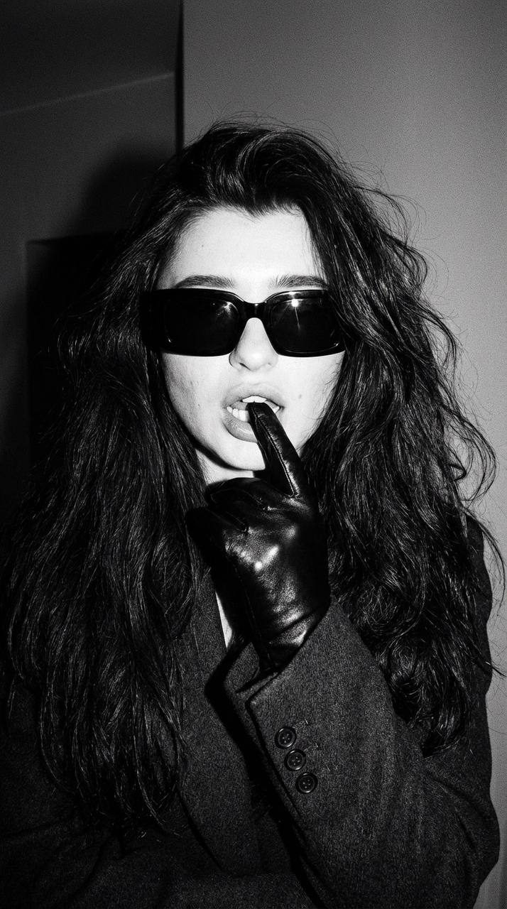 Black Sunglasses Leather Gloves