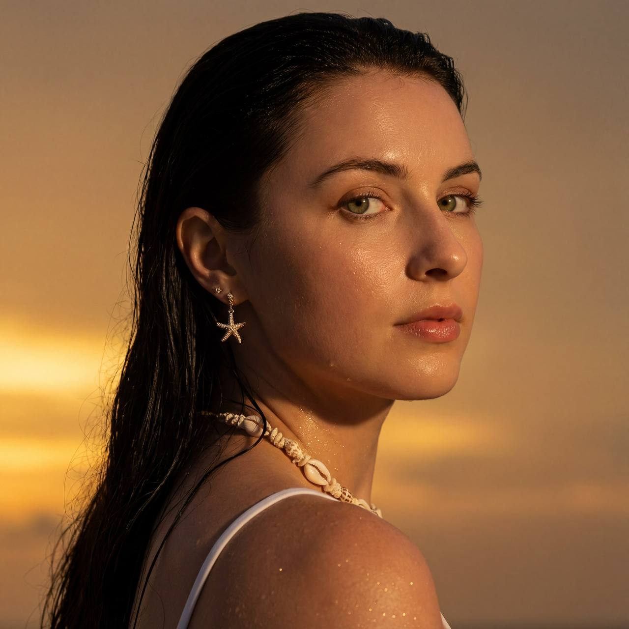 Shell Necklace Sunset
