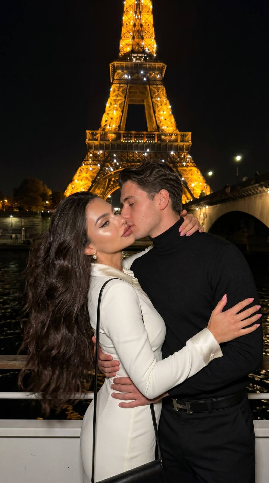 Midnight Parisian Embrace