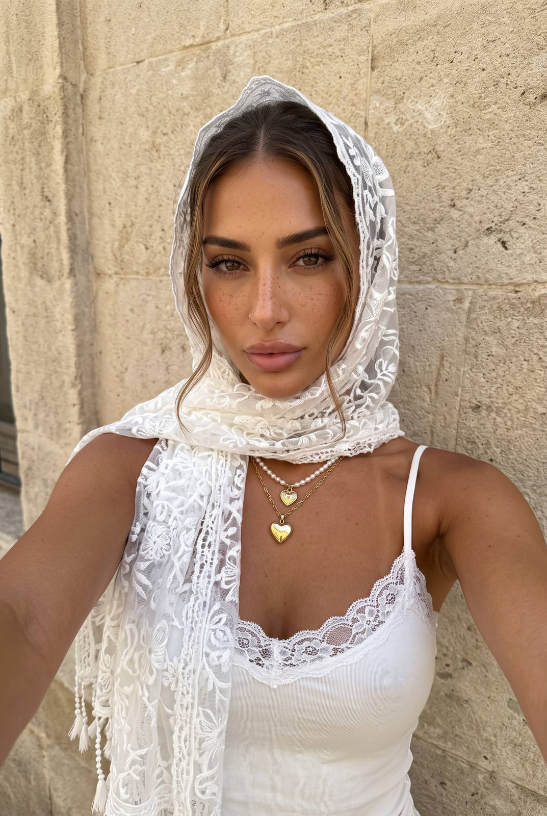 Lace Veil Selfie