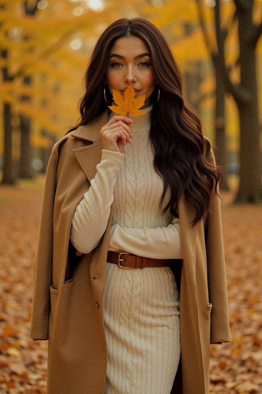 Camel Coat Maple Leaf