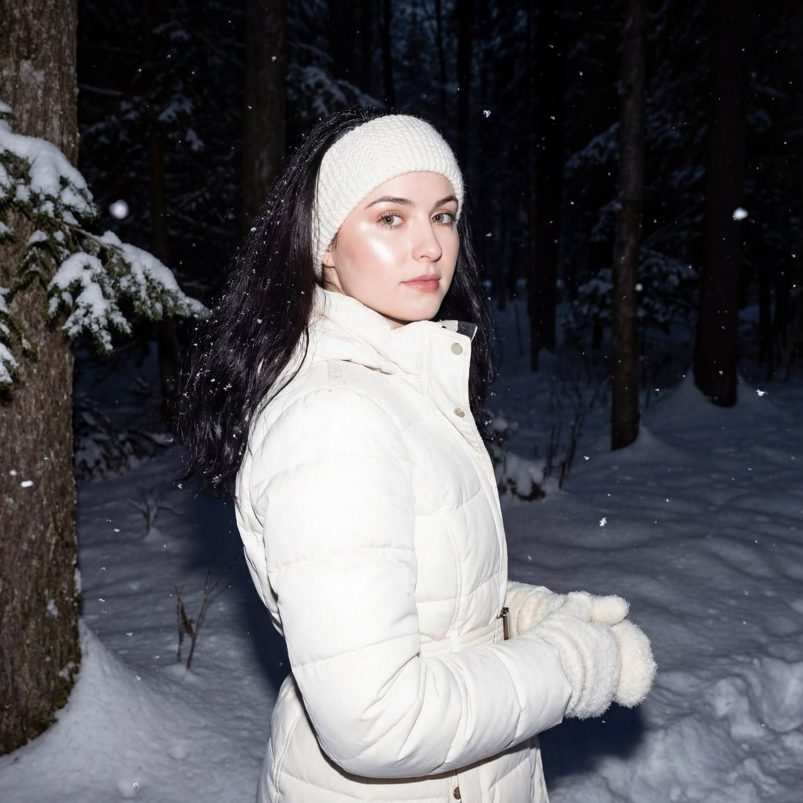 Night Forest Winter Jacket
