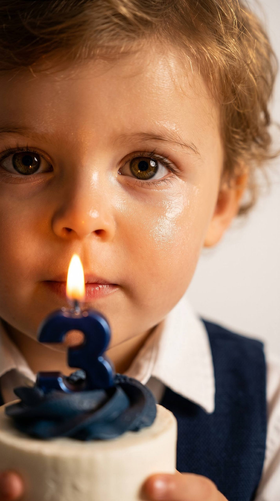 Indigo Birthday Candle