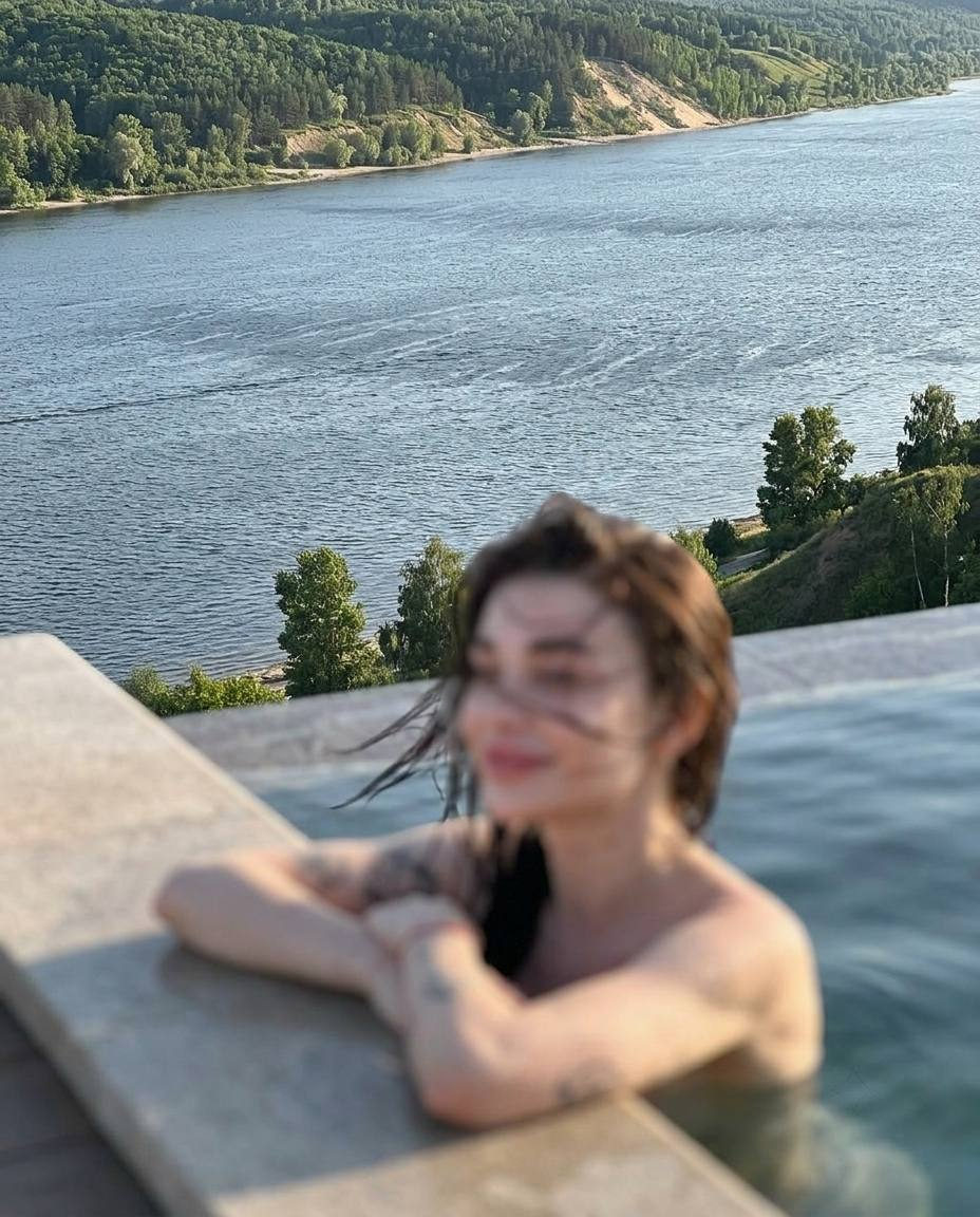 Defocused Poolside River