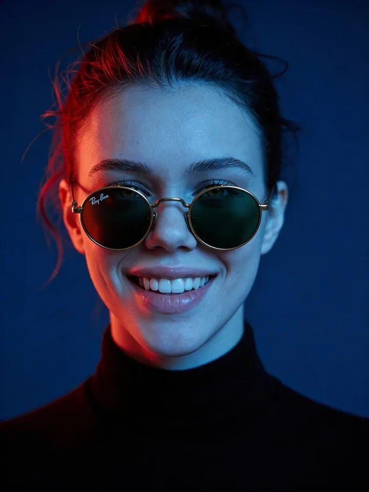 Round Sunglasses Split Light