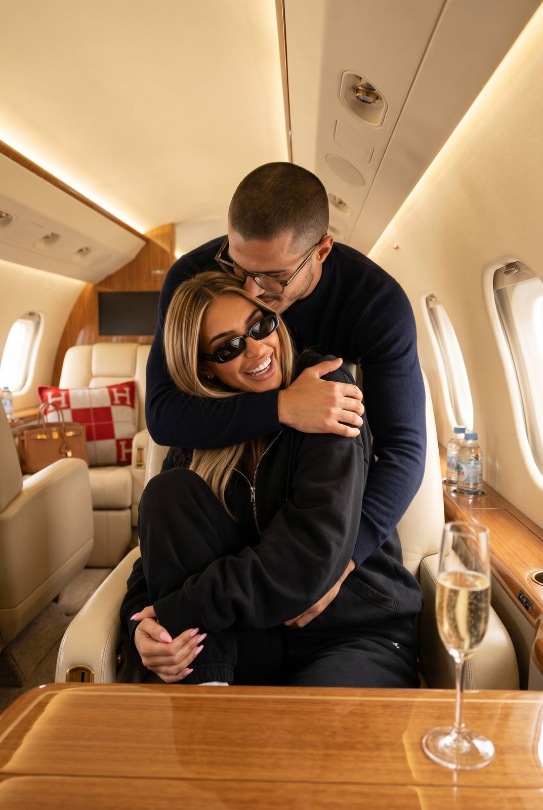 Private Jet Embrace