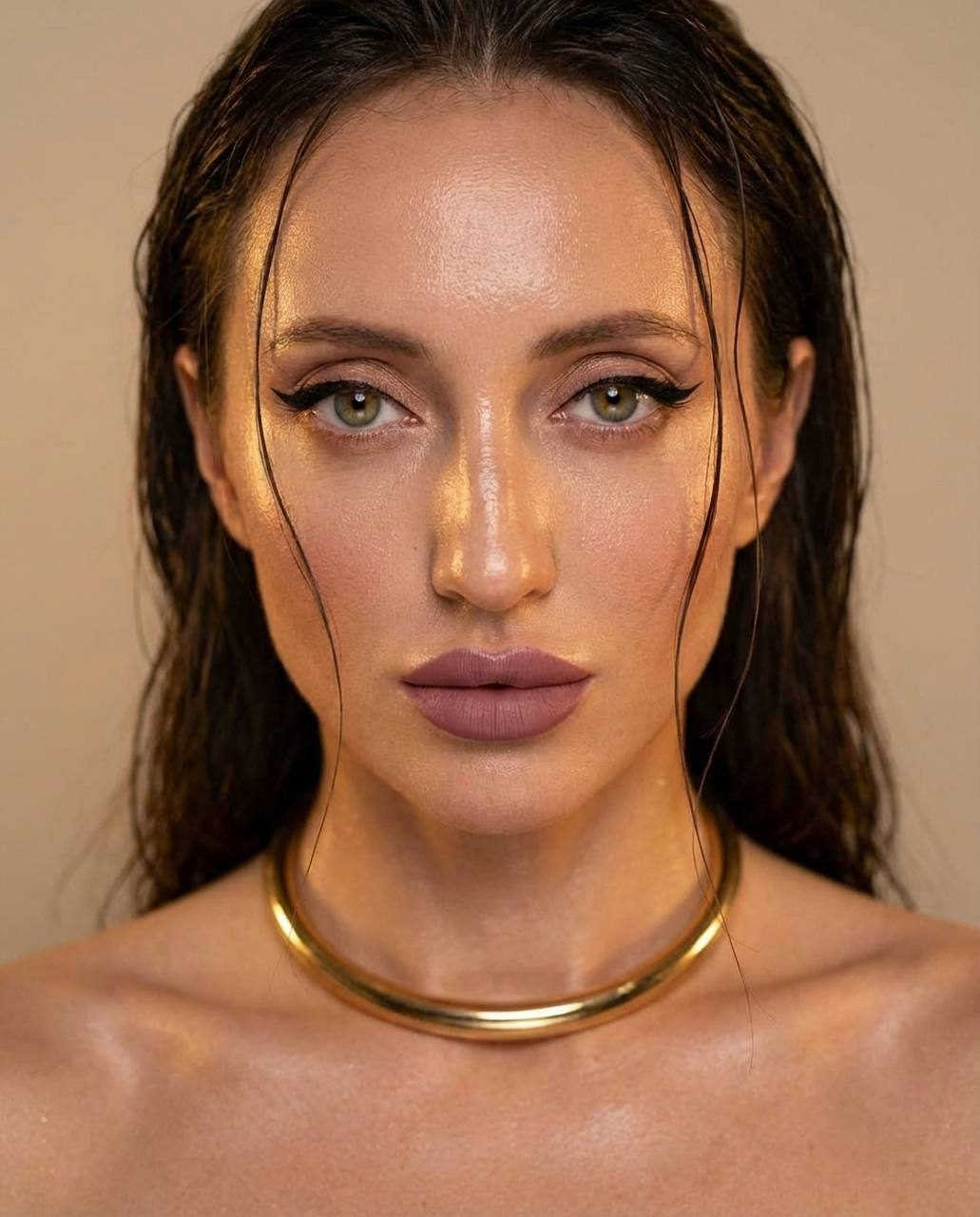 Gold Choker Closeup