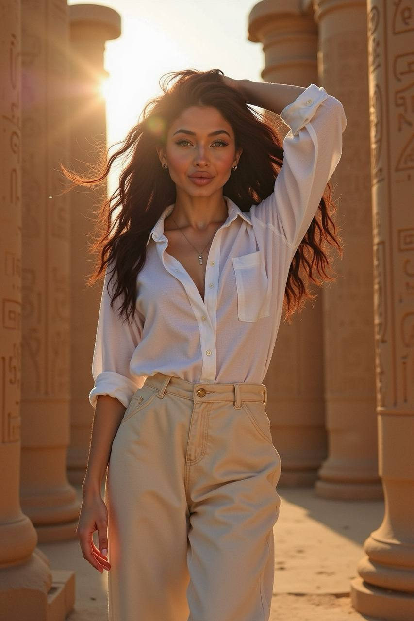 Sandstone Columns Linen Shirt
