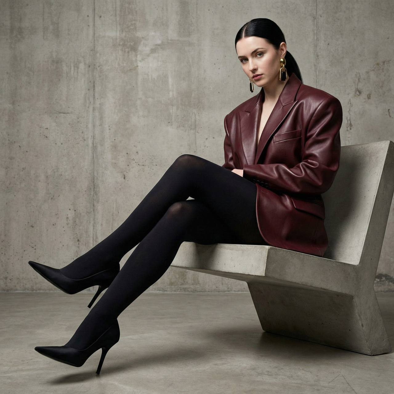 Burgundy Leather Editorial