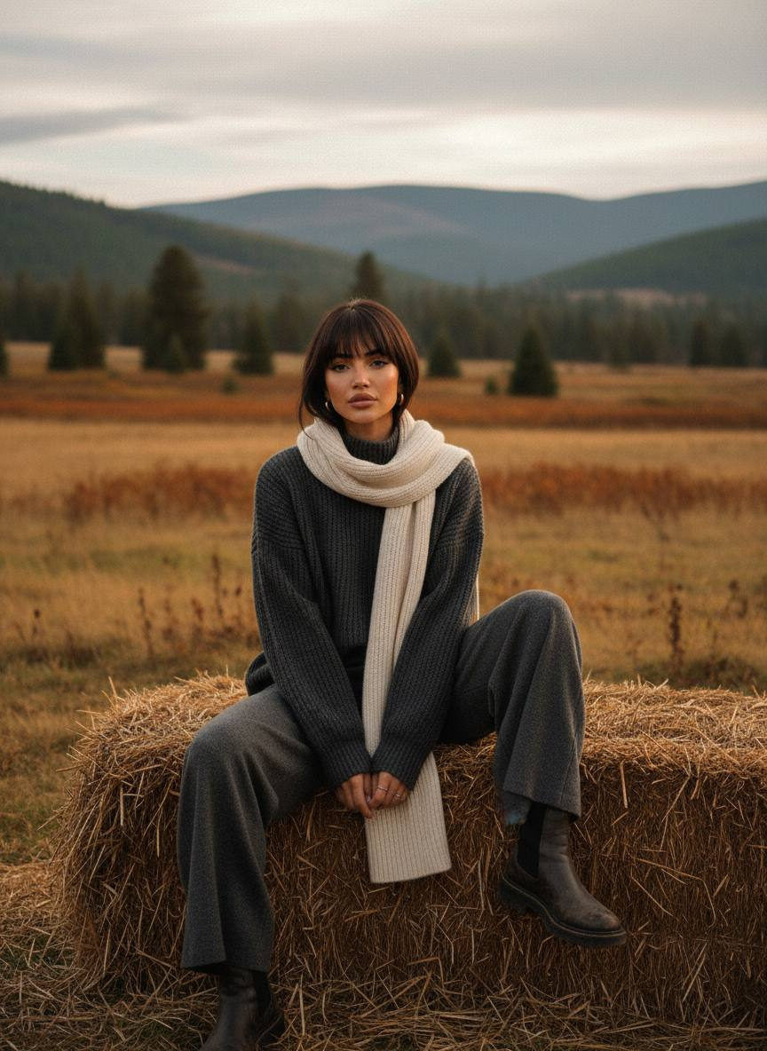 Oversized Sweater Hay Bale