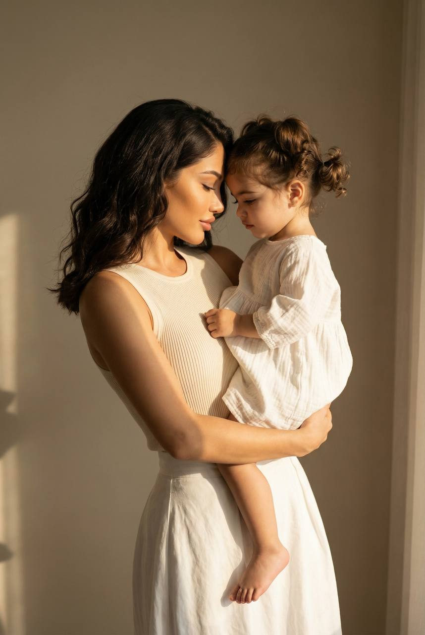 Golden Light Mother Child