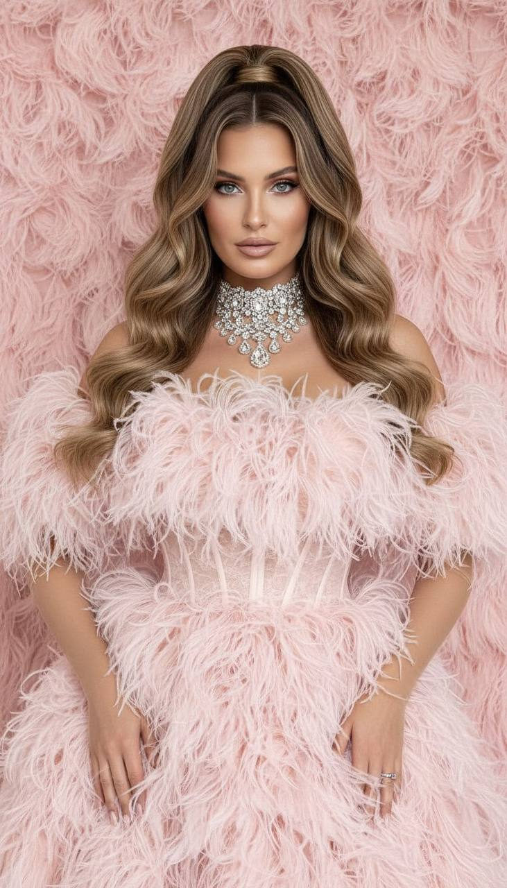 Pink Feather Bustier