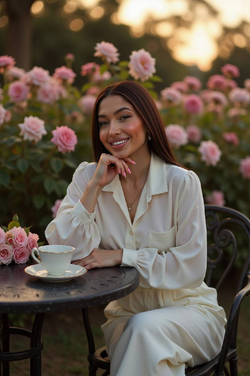 Milk-Toned Garden Table