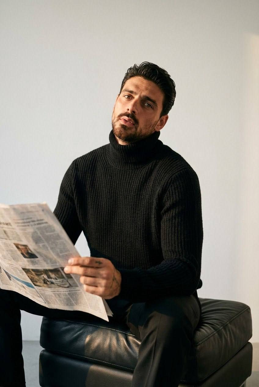 Golden Hour Newspaper Reading