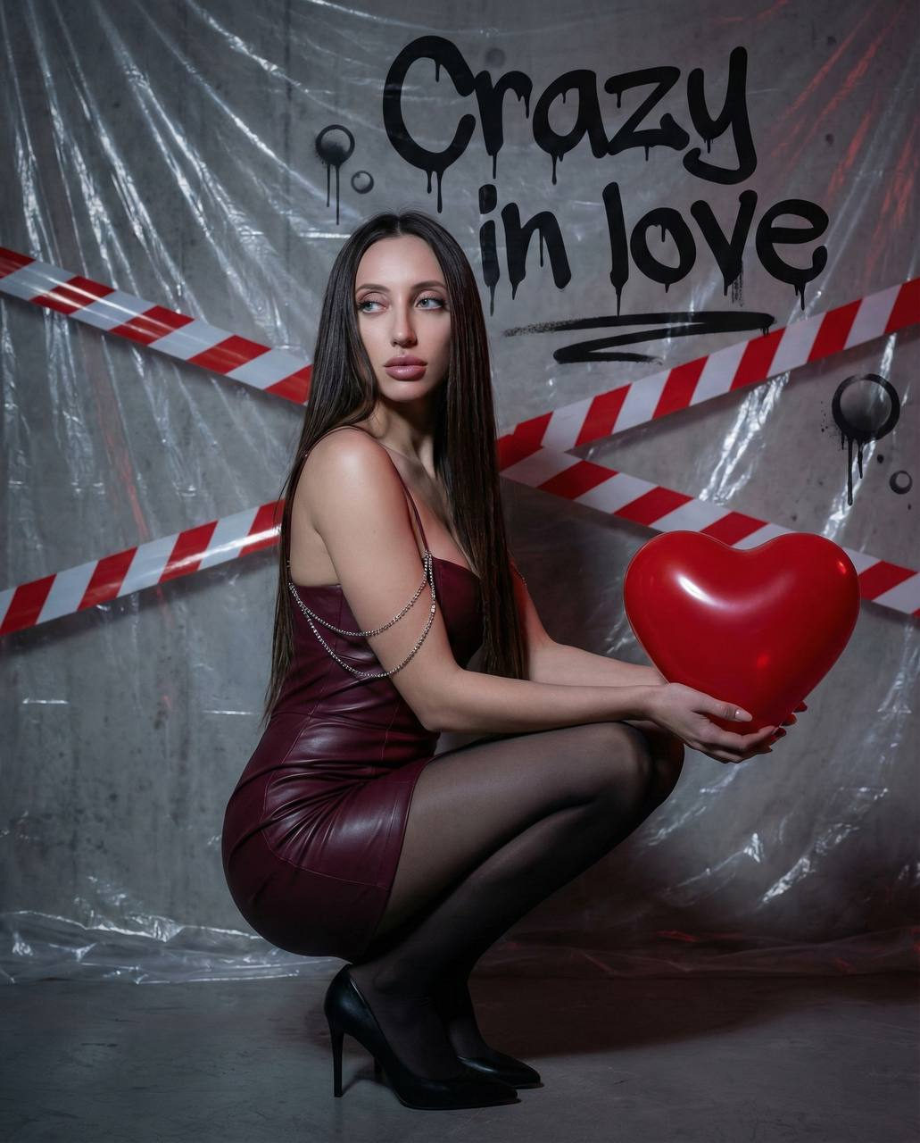Burgundy Dress Red Heart