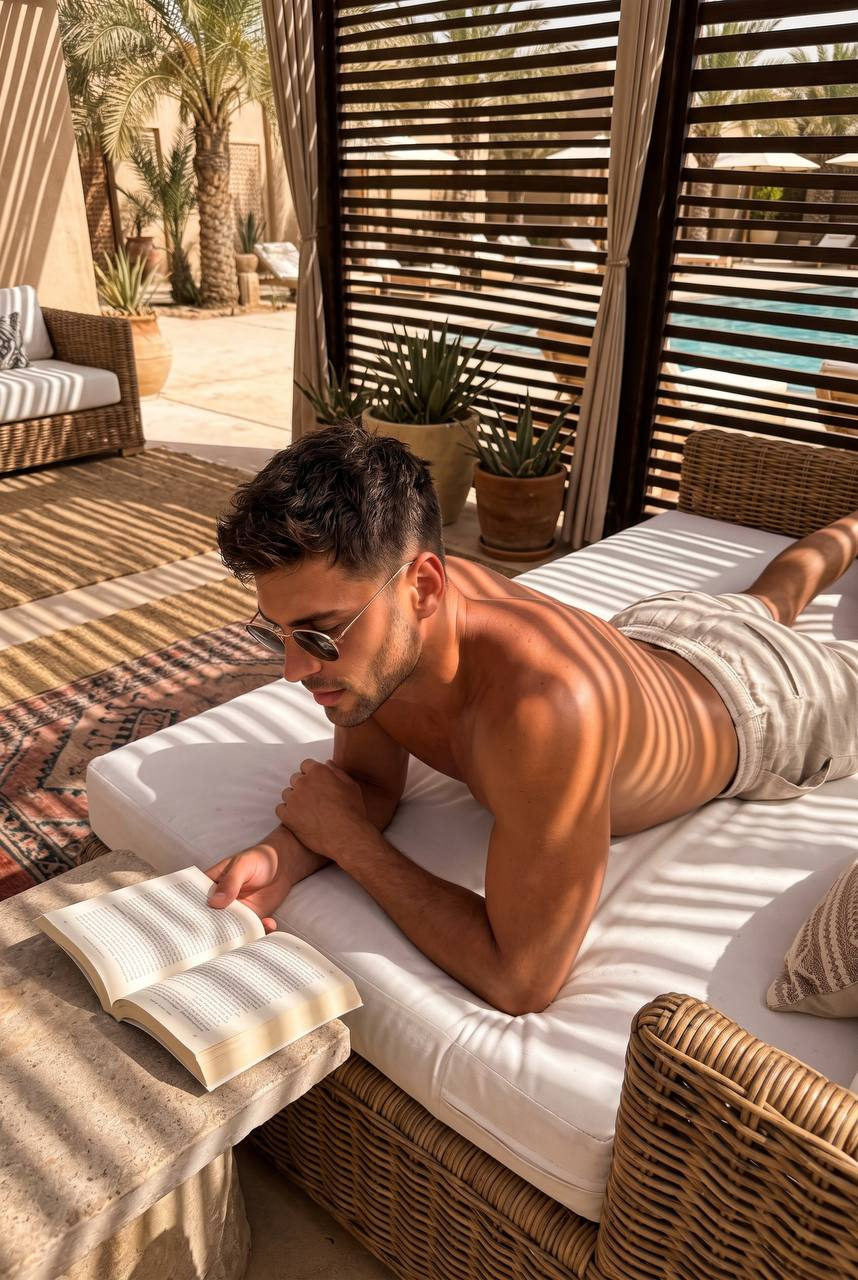 Sun-Dappled Cabana Reading
