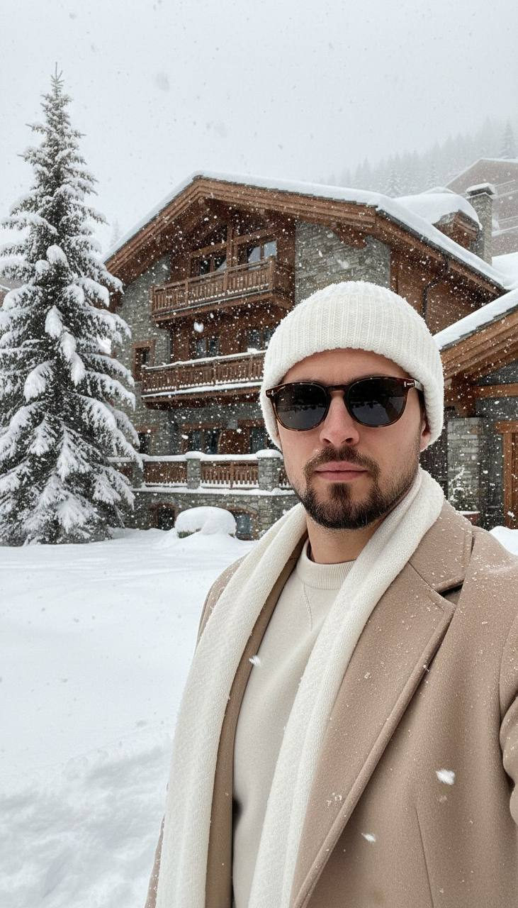 Snowy Alpine Selfie