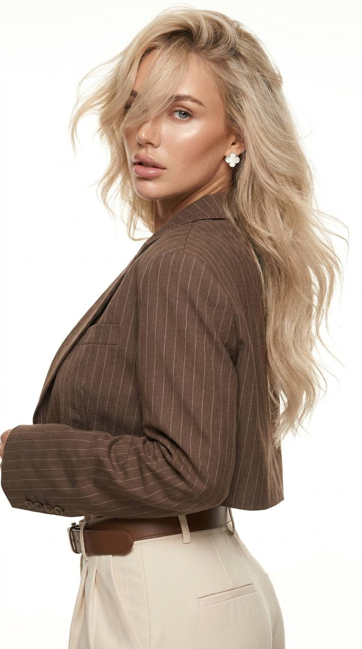 Glamour Pinstripe Editorial