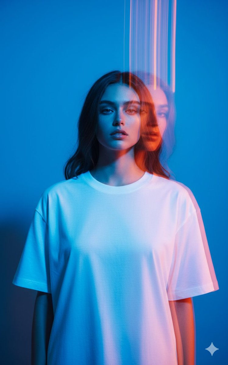 Blue Gradient Oversized Tee