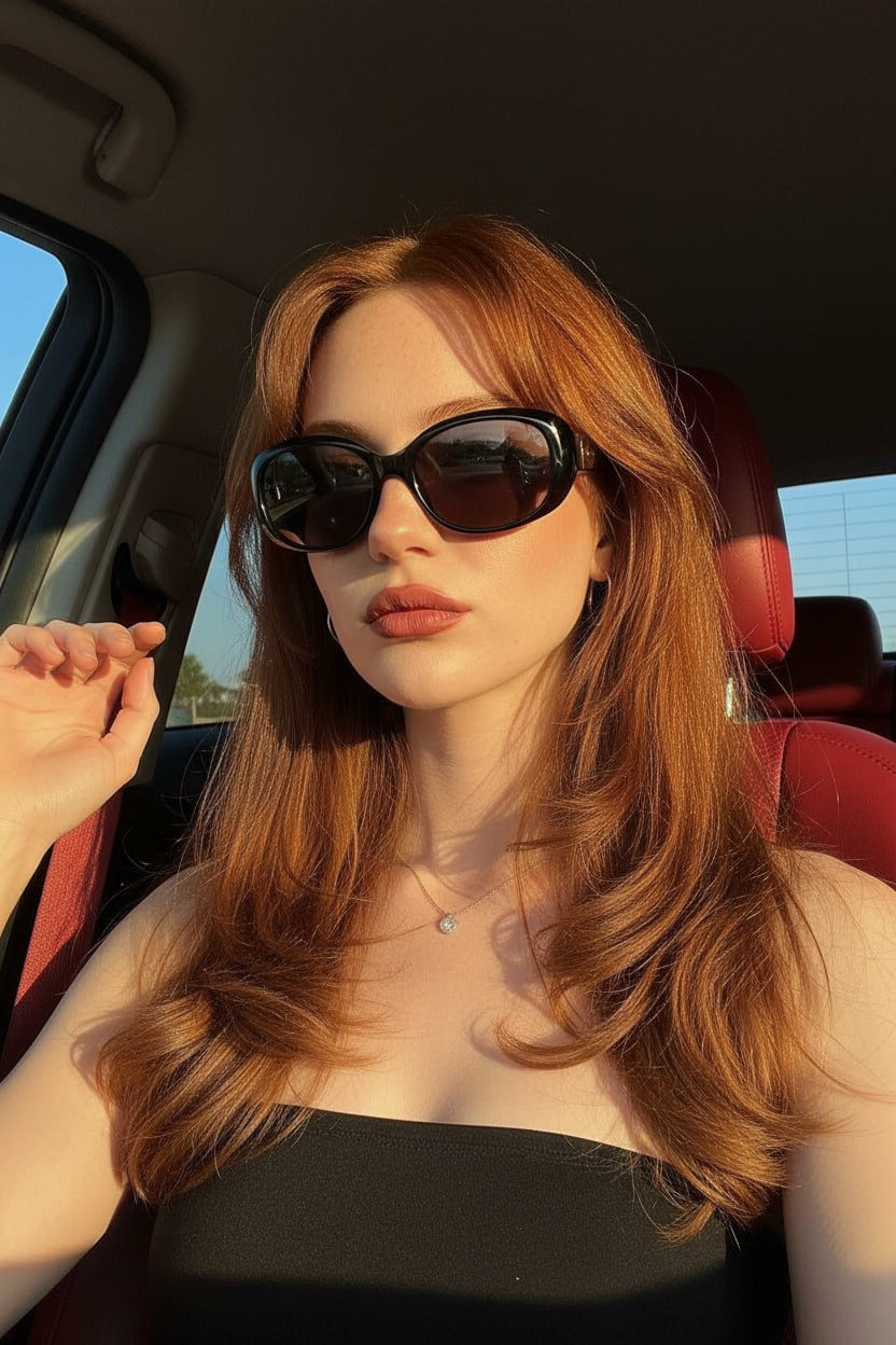 Sunlit Car Interior Sunglasses