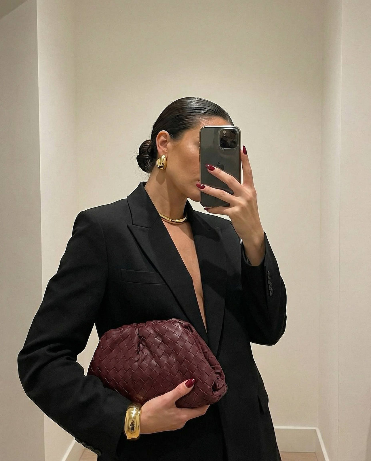 Burgundy Mirror Luxury