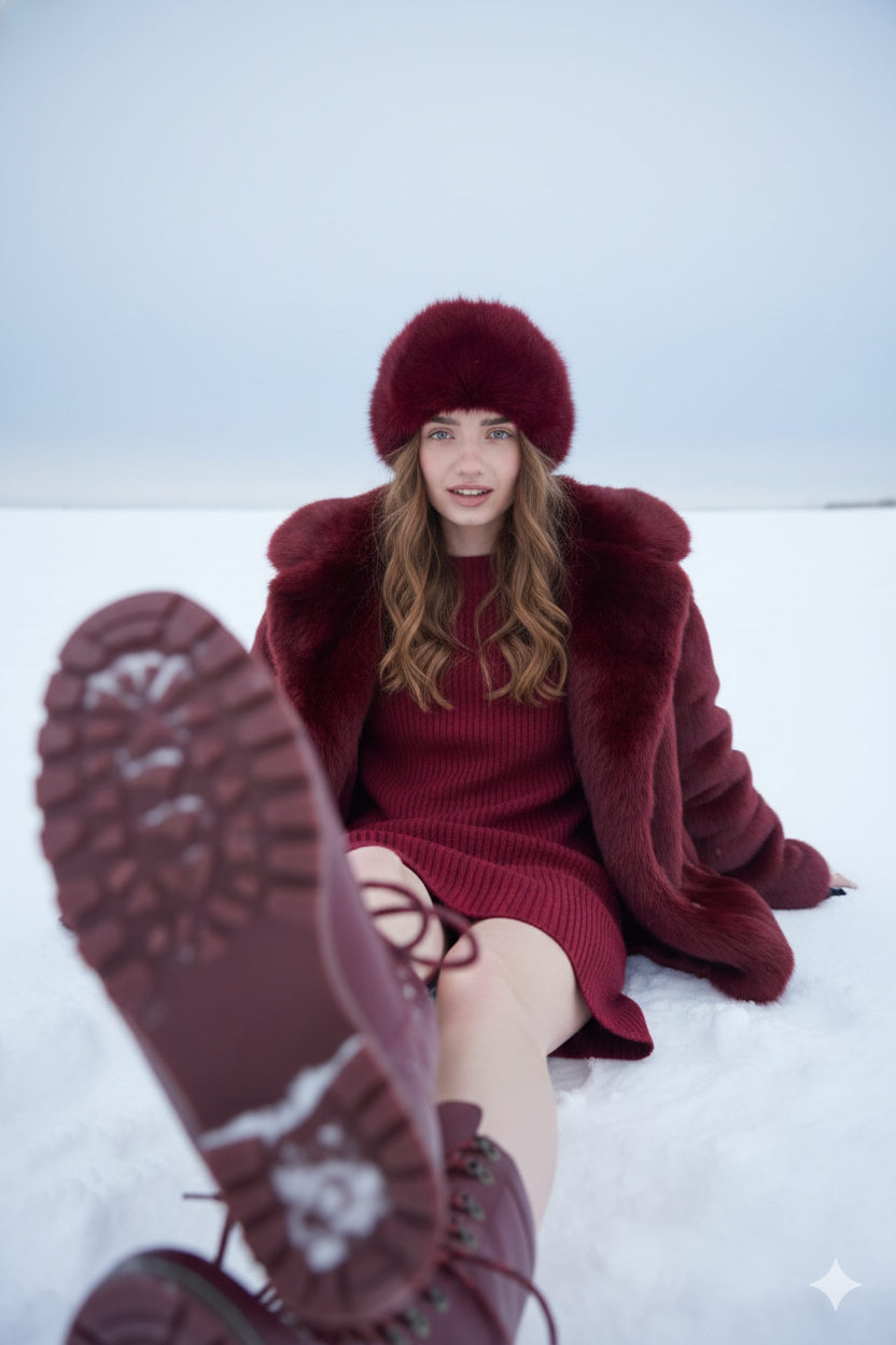 winter fashion portrait
