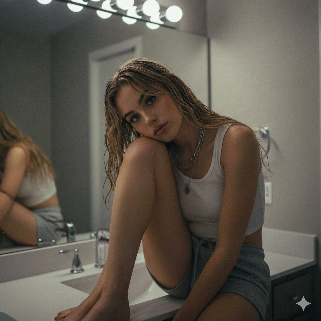 Blonde Counter Vanity
