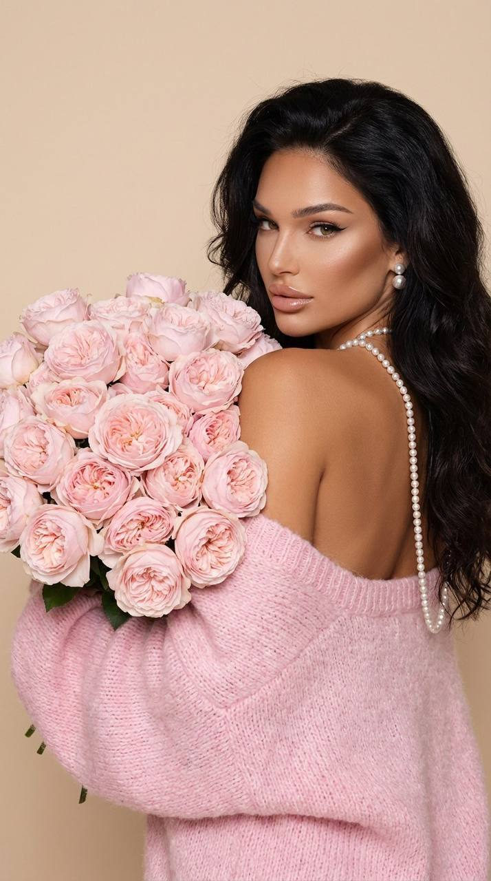 Pink Sweater Peony Bouquet