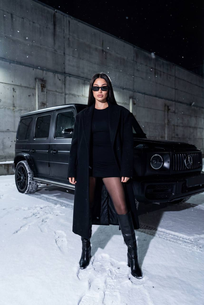 Black Coat Snow SUV