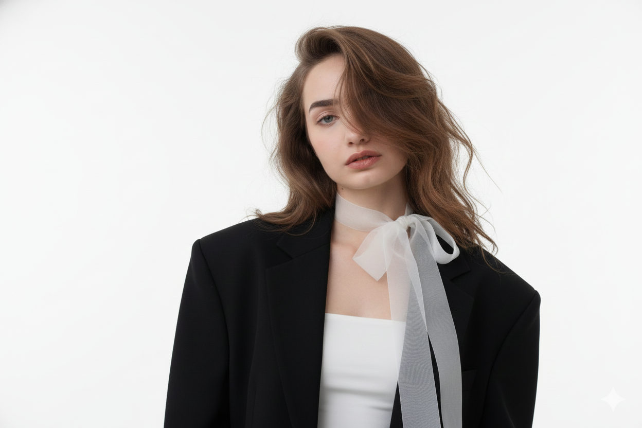 Messy Hair Oversized Blazer