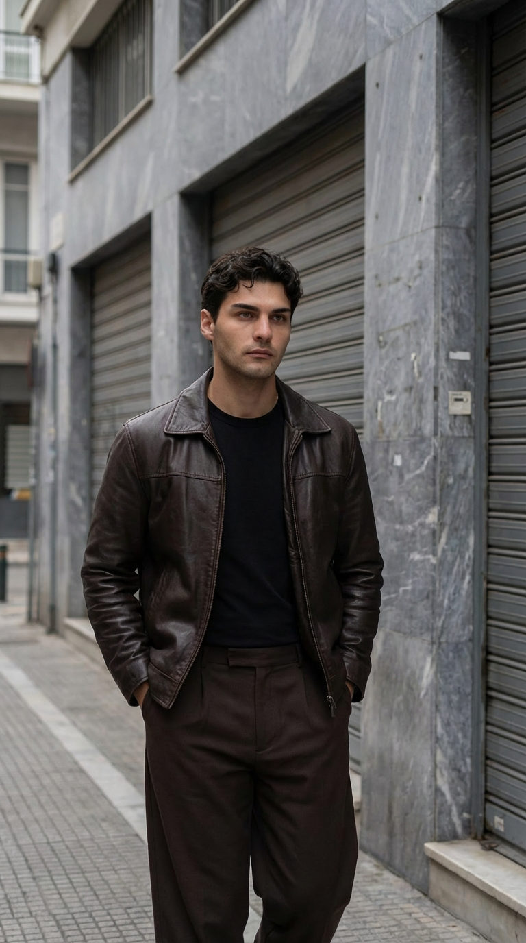 Dark Brown Leather Jacket