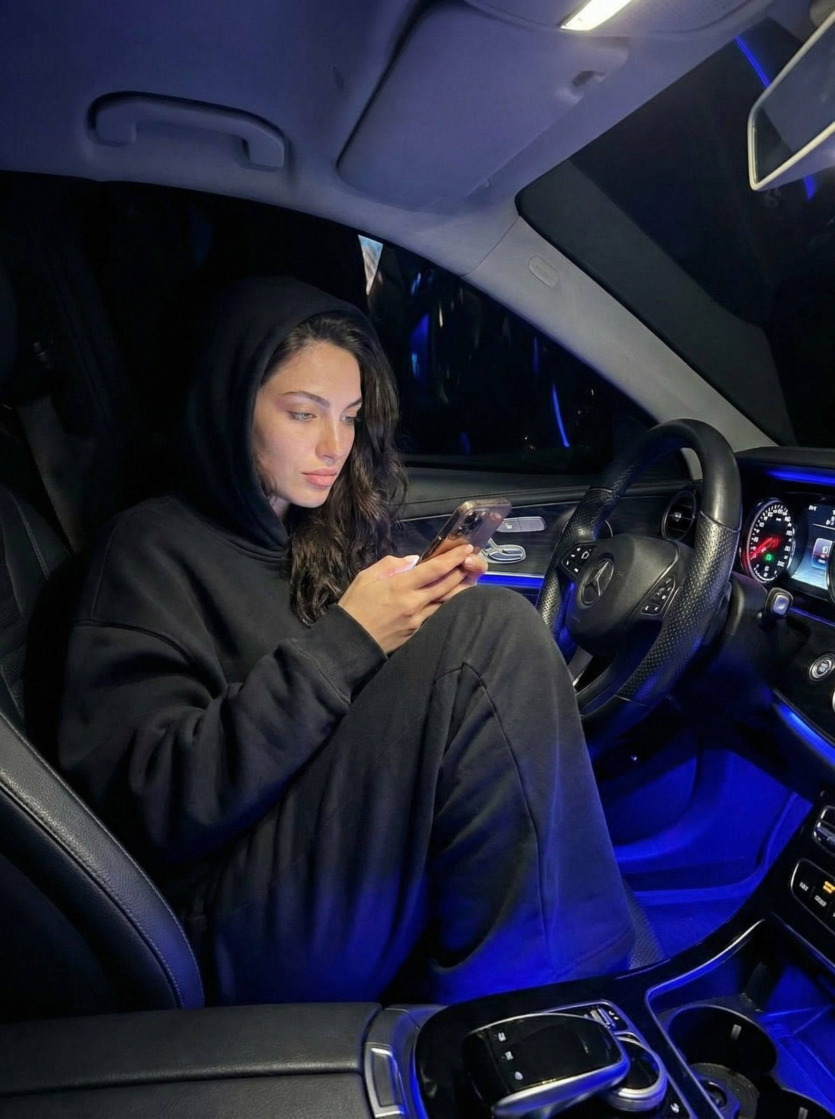 Neon Car Interior Night