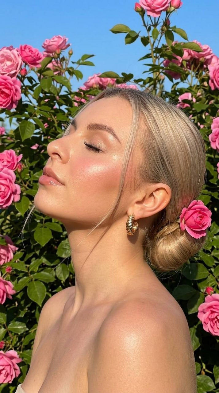 Sunlit Rose Solitude