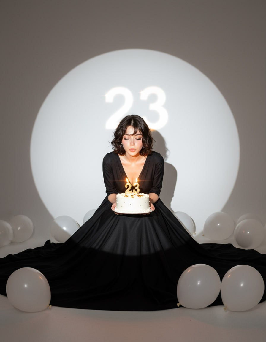 Black Dress Birthday Candles