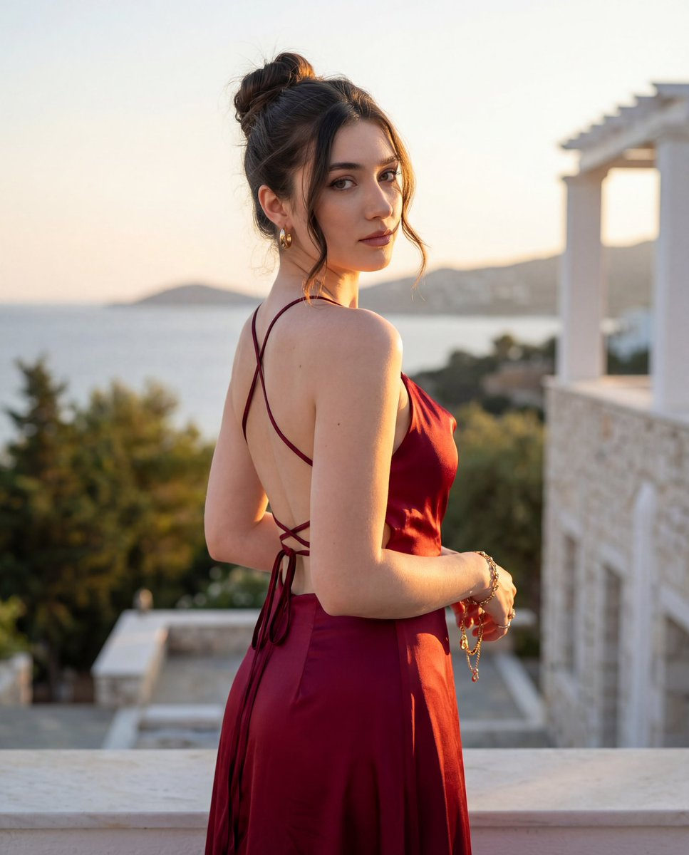 Red Satin Sunset Balcony
