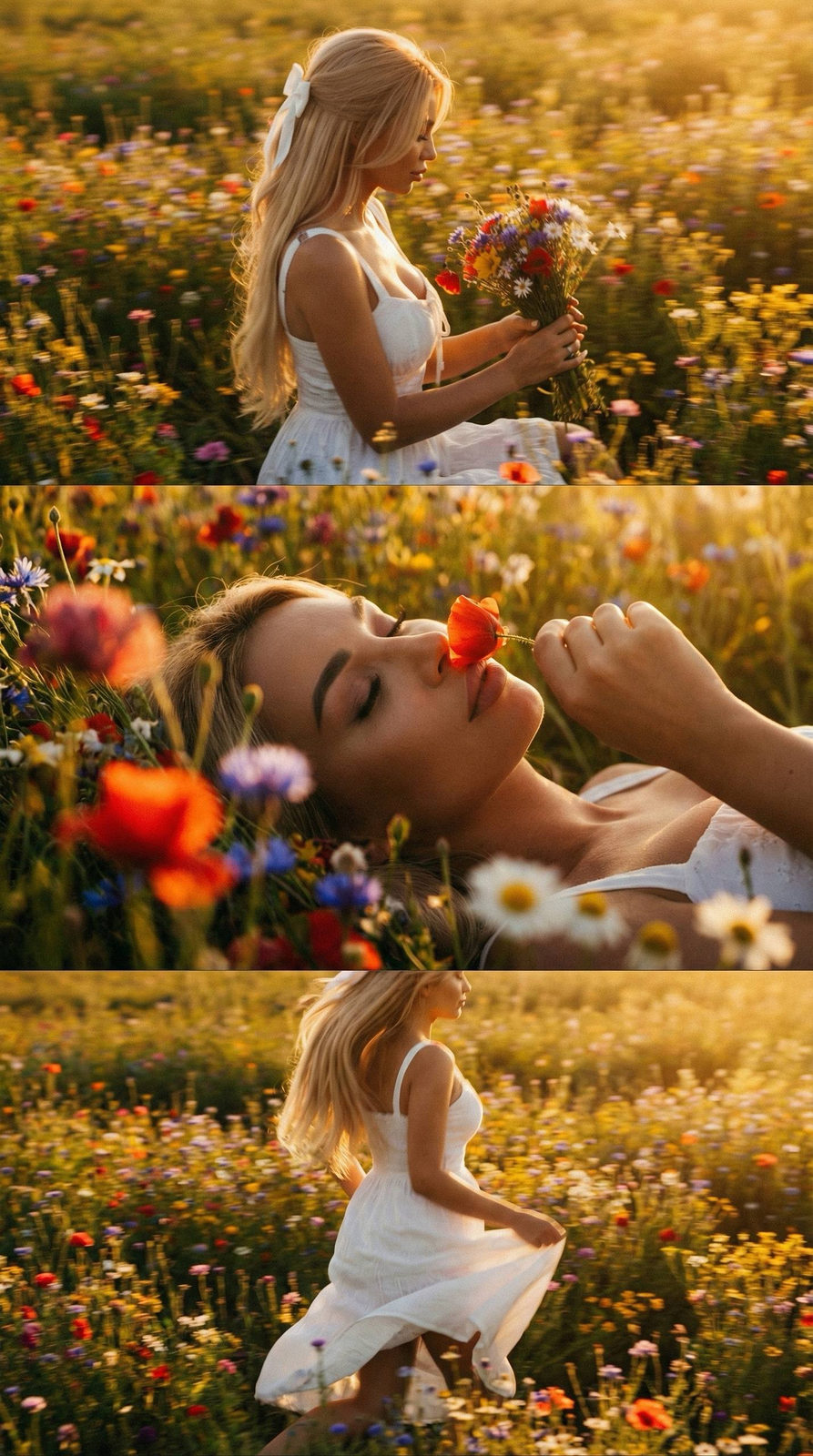 Golden Meadow Triptych