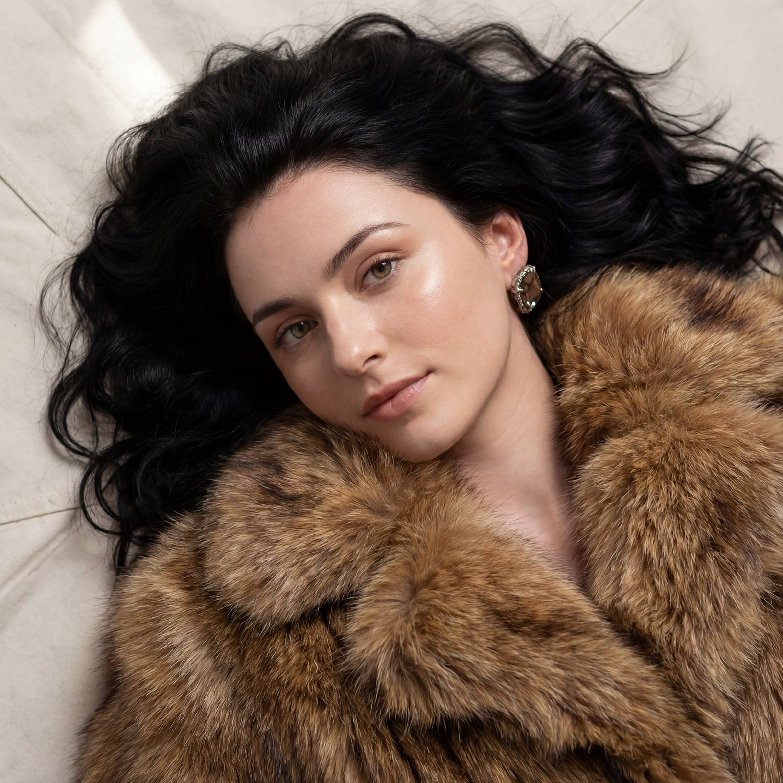 Brown Fur Jacket Gaze