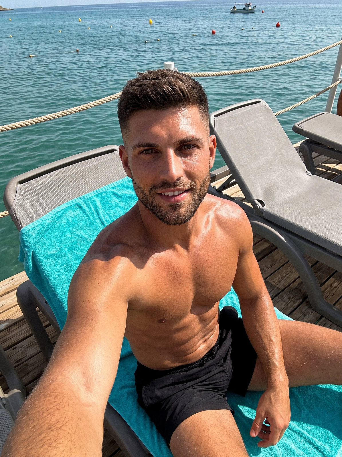 Sunlit Pier Candid Selfie