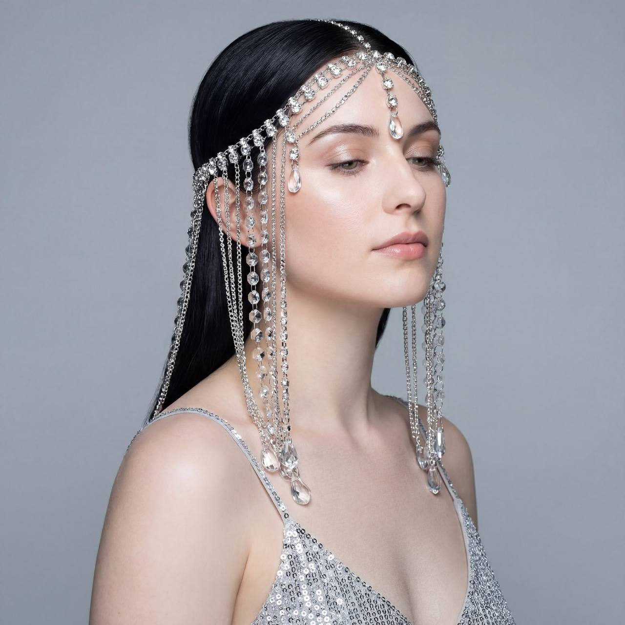 Silver Crystal Headpiece
