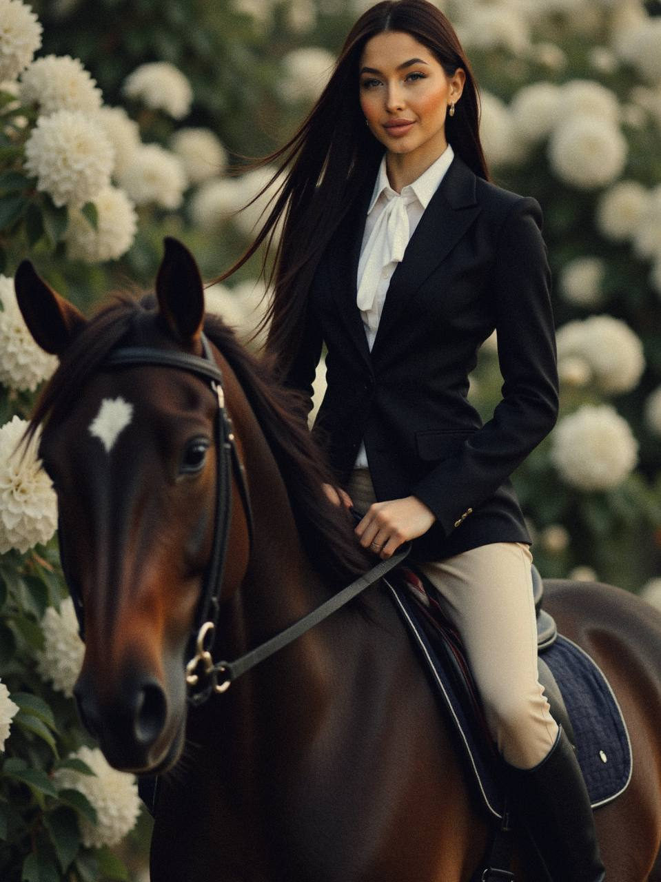 Black Horse Riding Blazer