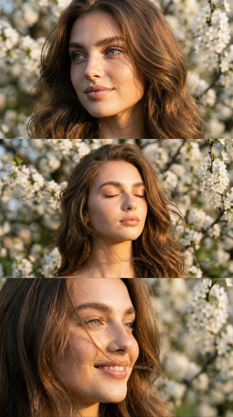 Golden Bloom Triptych
