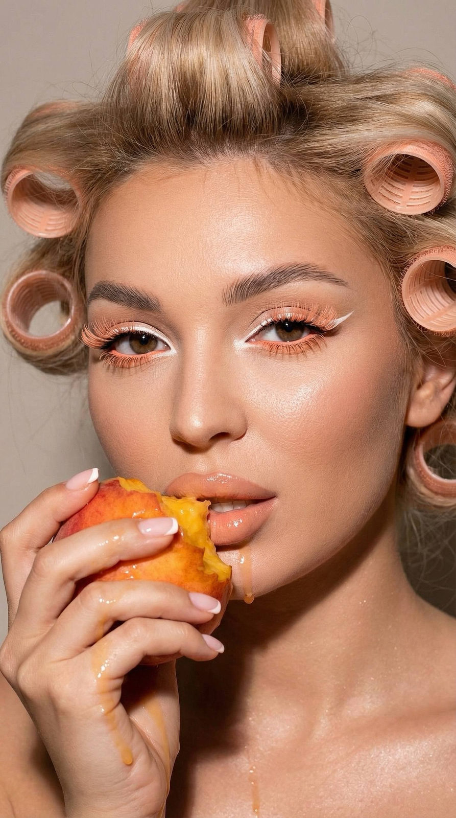 Peach Velvet Seduction
