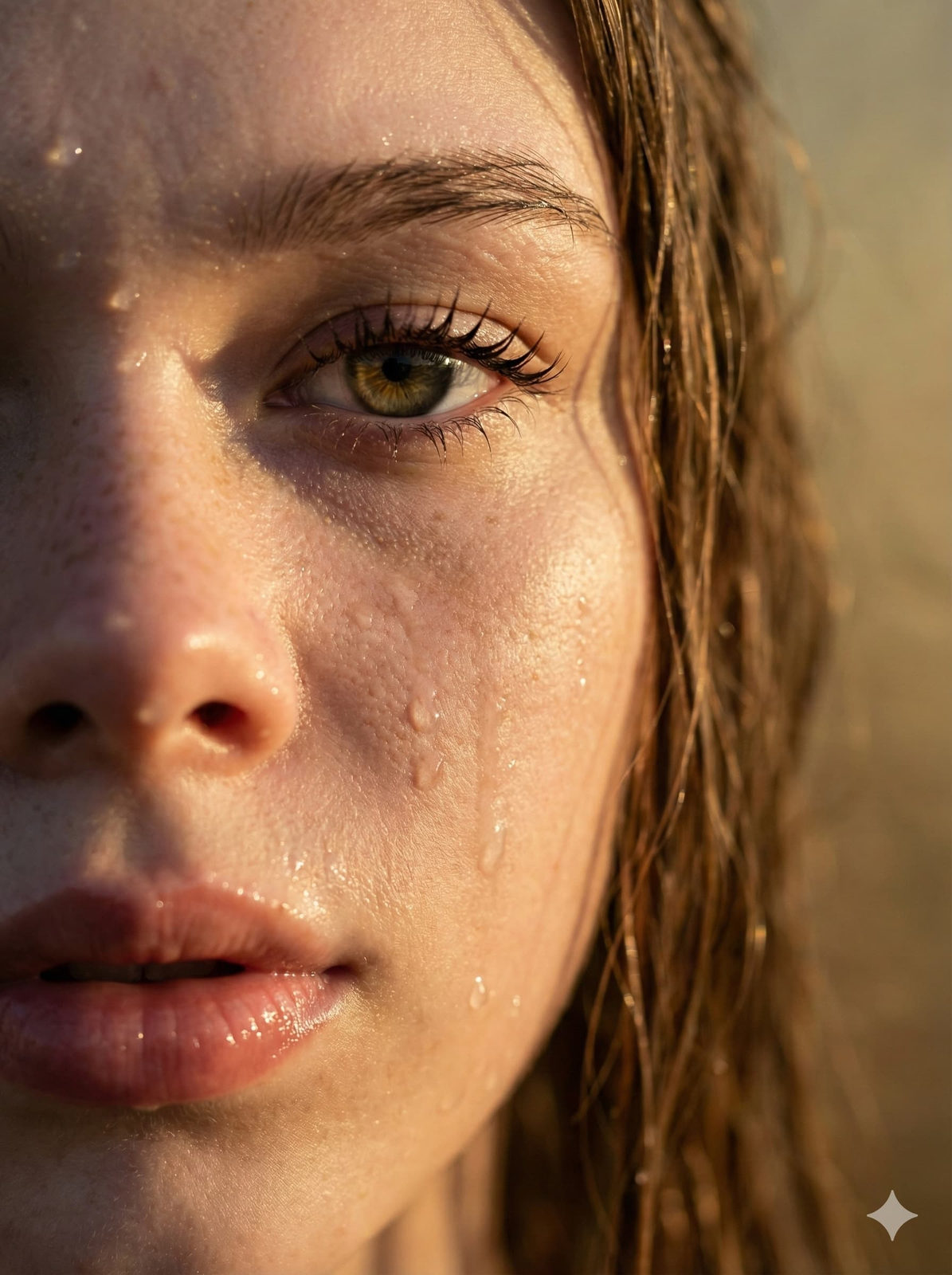 Golden Hour Wet Skin