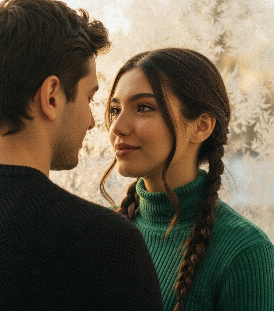 Green Turtleneck Winter Love